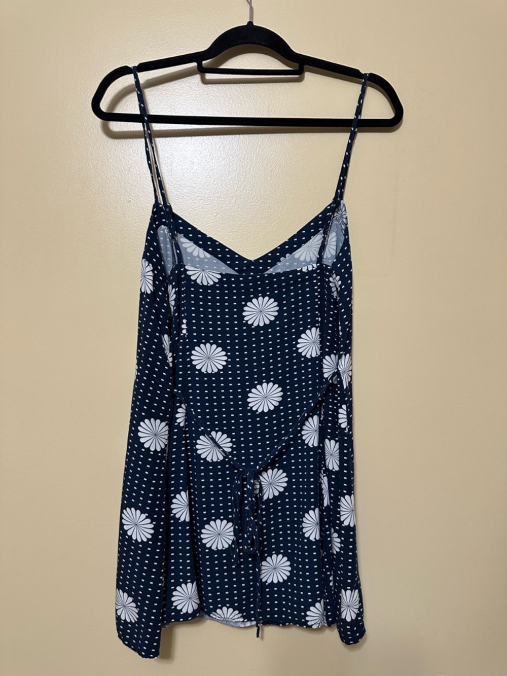 ModCloth Polka Dot Daisy Cami Tunic Women L Navy Blue - Picture 5 of 9